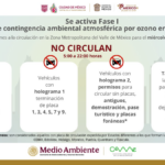 Por concentración de ozono, mañana miércoles habrá Doble Hoy No Circula en la ZMVM: CAMe